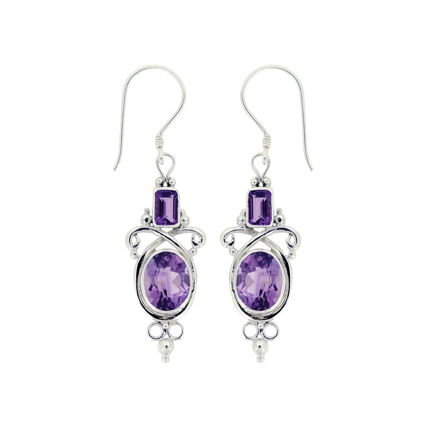 (212GAM) Amethyst Earrings