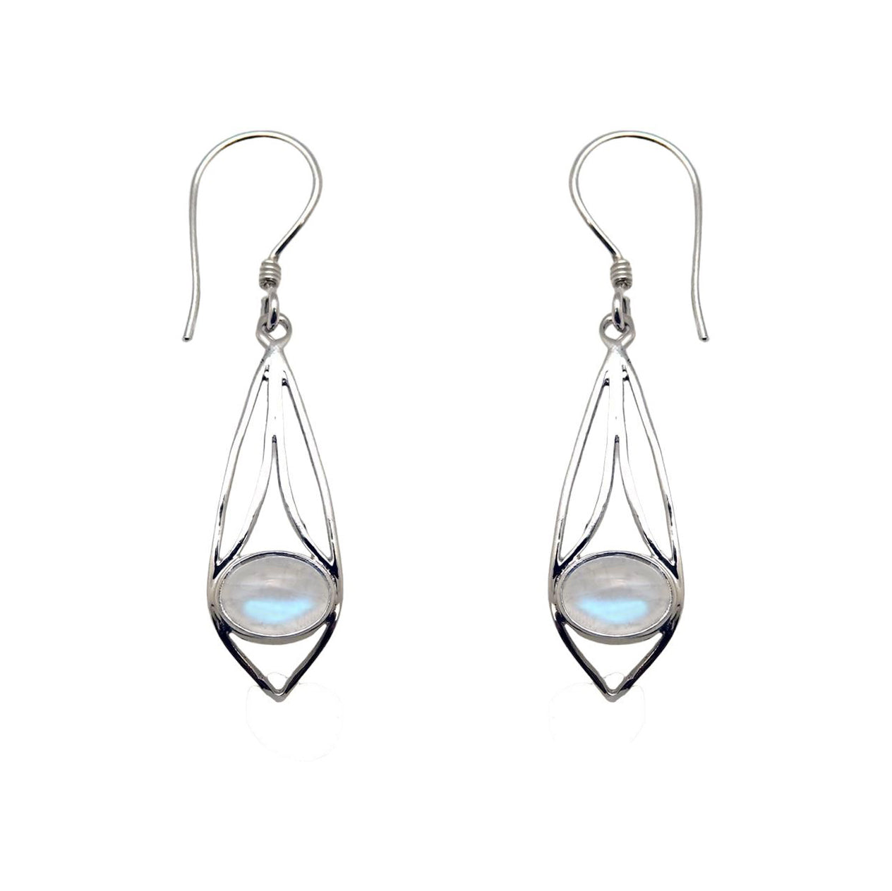 (218VBMS) Blue Moonstone Earrings