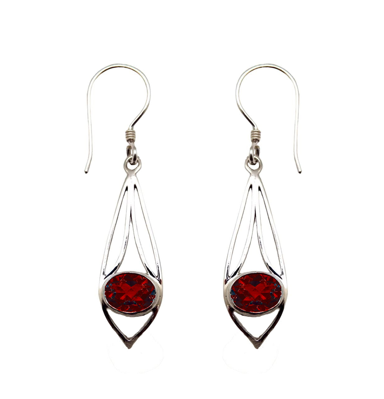 (218VGA) Garnet Earring