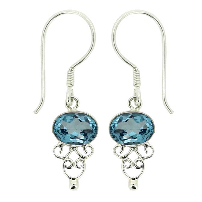 (248TBT) Sky Blue Topaz Earrings