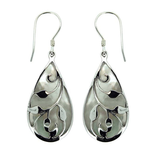 (249YMOP) Mother Of Pearl Sterling Silver Earrings