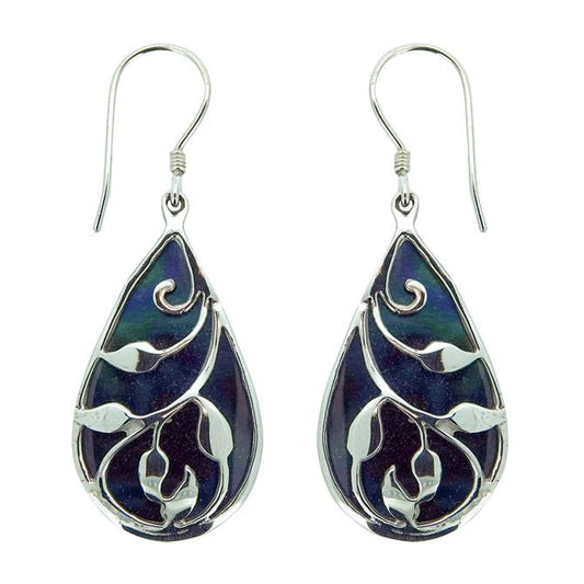 (249YSMK) Smokey Shell Sterling Silver Earrings