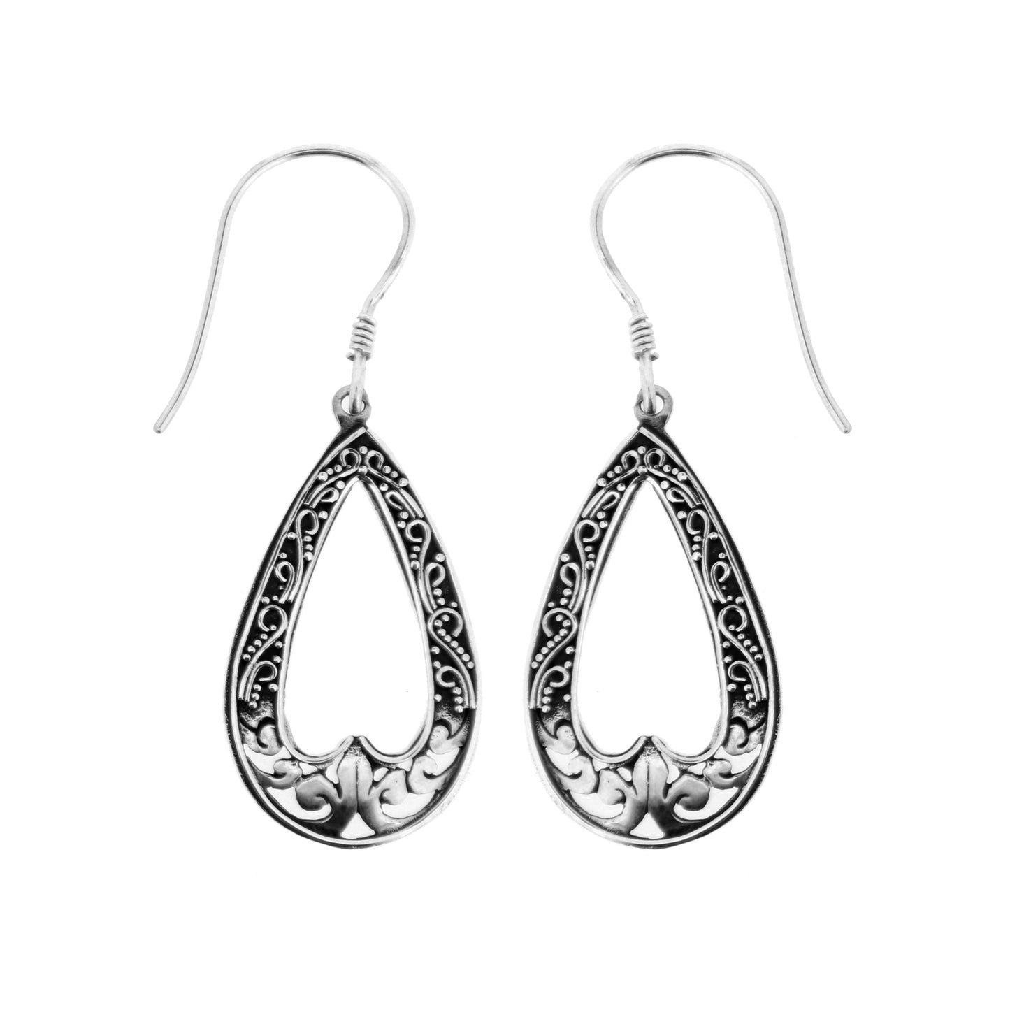 (261YSS) Sterling Silver Granulated Tear Drop
