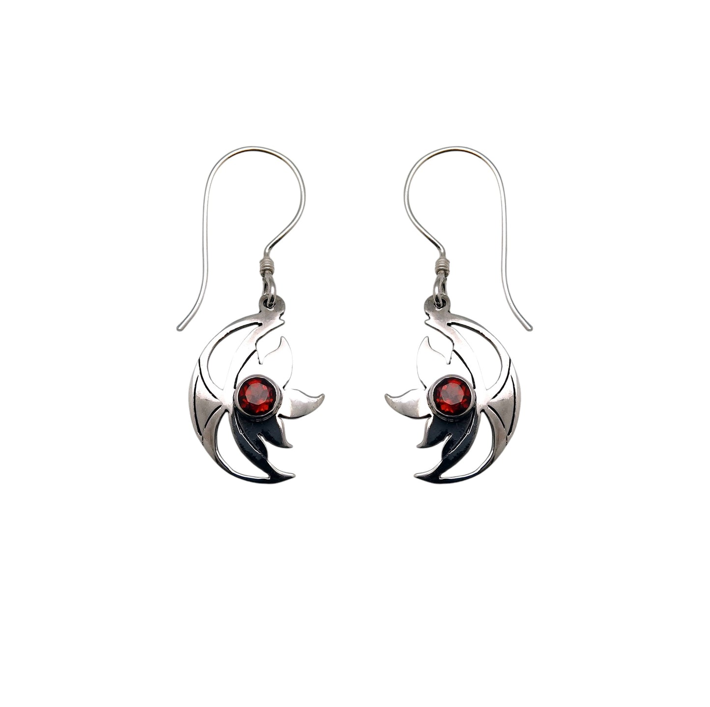 (303CGA) Silver Gemstone Earring
