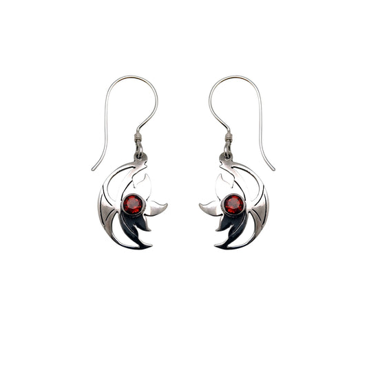 (303CGA) Silver Gemstone Earring