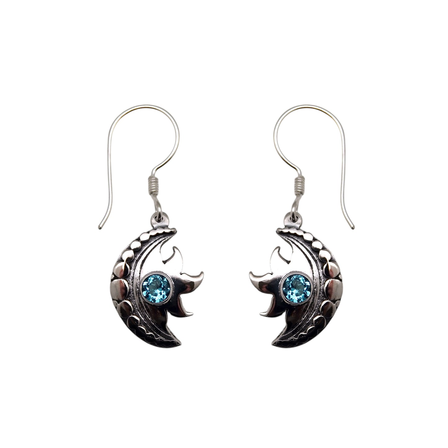 (304CBT) Silver Gemstone Earring