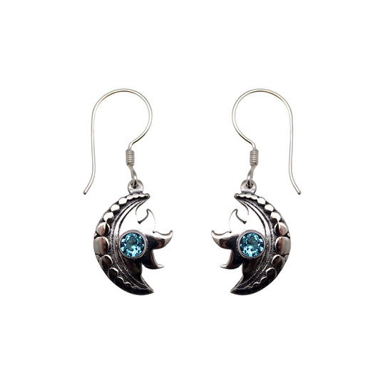 (304CBT) Silver Gemstone Earring