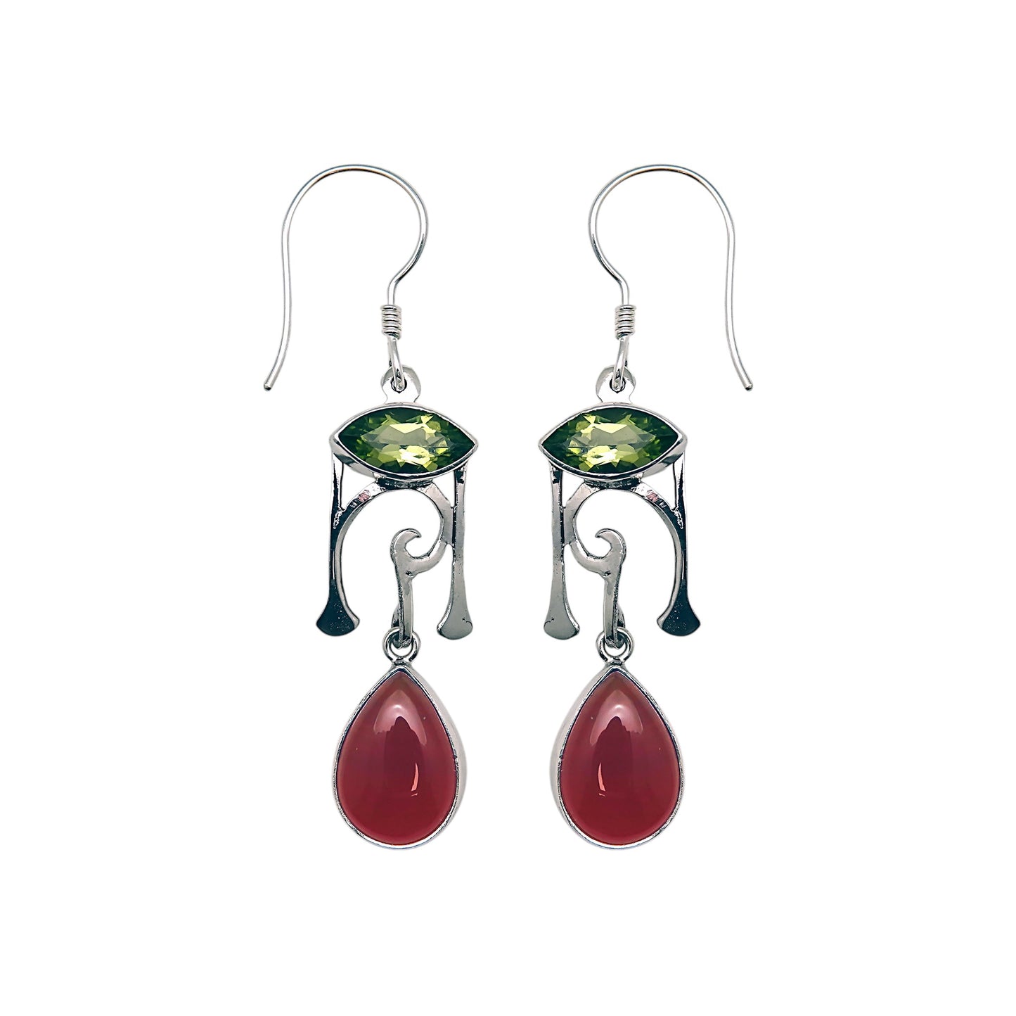 (305CPECA) Silver Multistone Earring