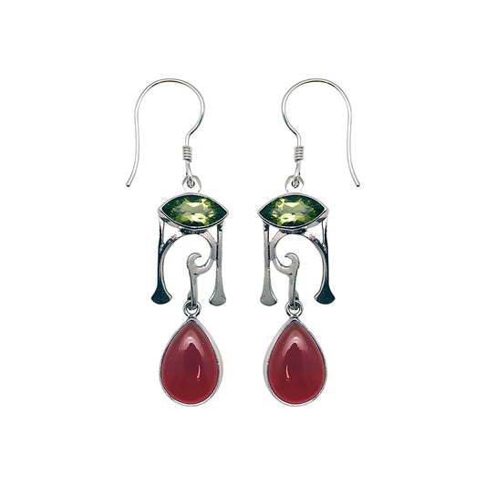 (305CPECA) Silver Multistone Earring