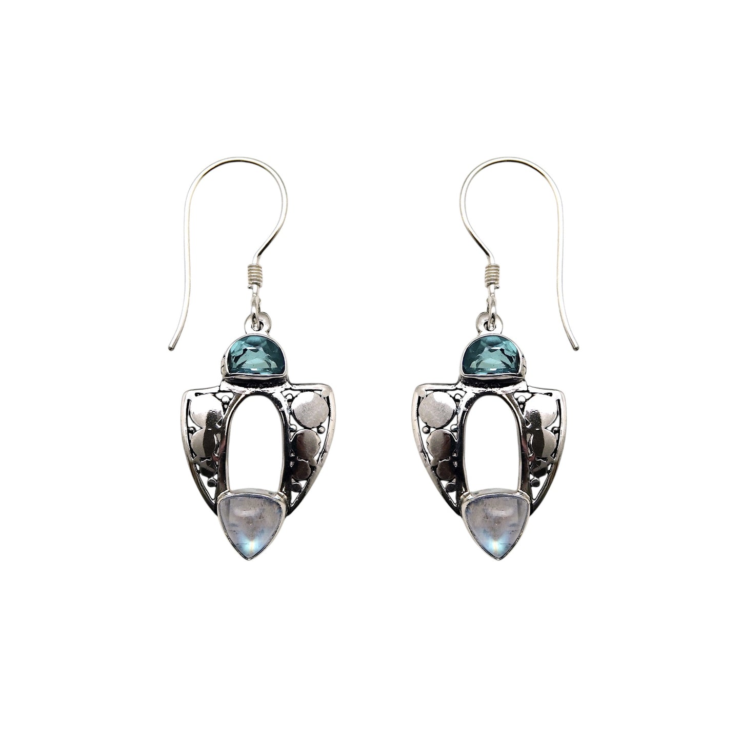 (306CBTBMS) Silver Multistone Earring