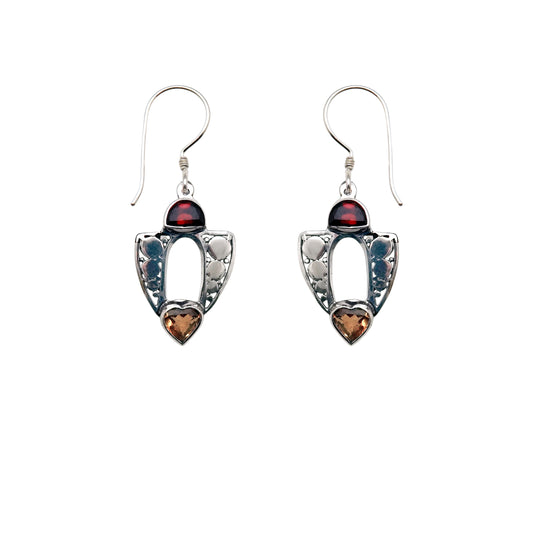 (306CGACI) Silver Multistone Earring