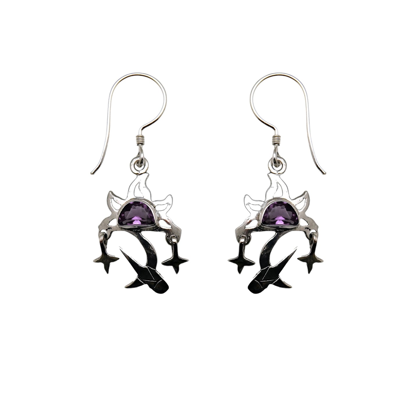 (307CAM) Silver Gemstone Earring