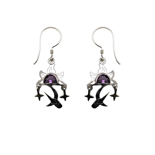 (307CAM) Silver Gemstone Earring