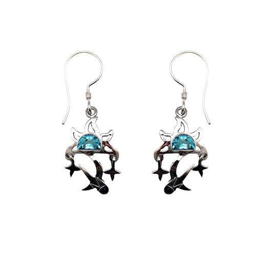 (307CBTS) Silver Gemstone Earring