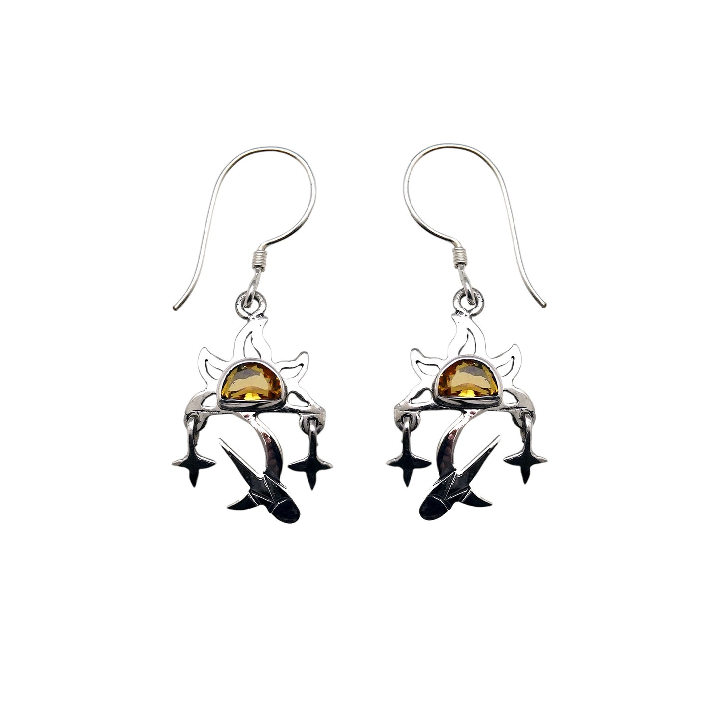 (307CCCI) Silver Gemstone Earring
