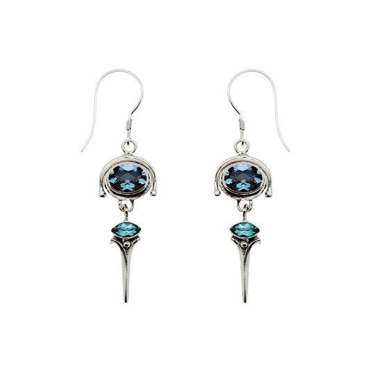 (308BQBT) Silver Multistone Earring