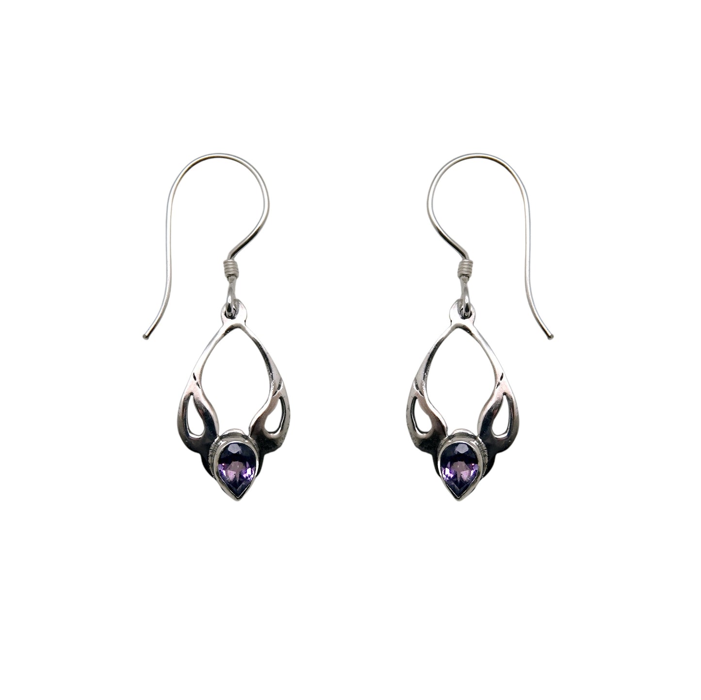 (308CAM) Silver Gemstone Earring