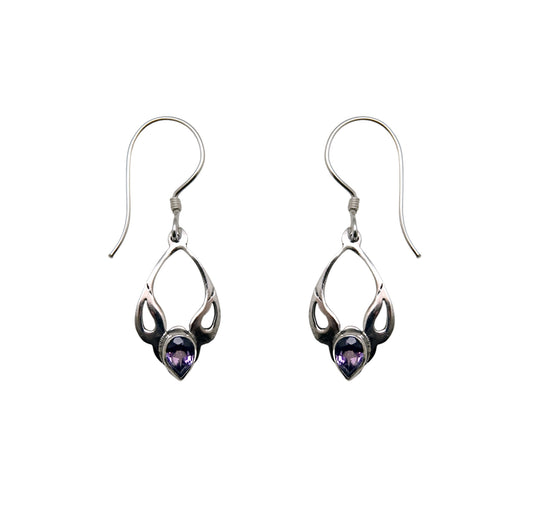 (308CAM) Silver Gemstone Earring