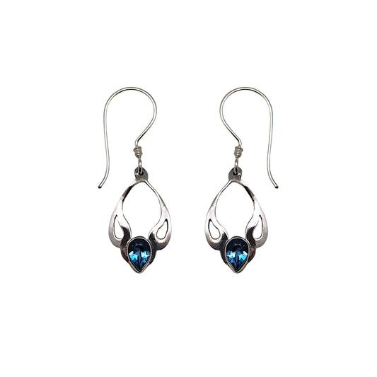 (308CBT) Silver Gemstone Earrings