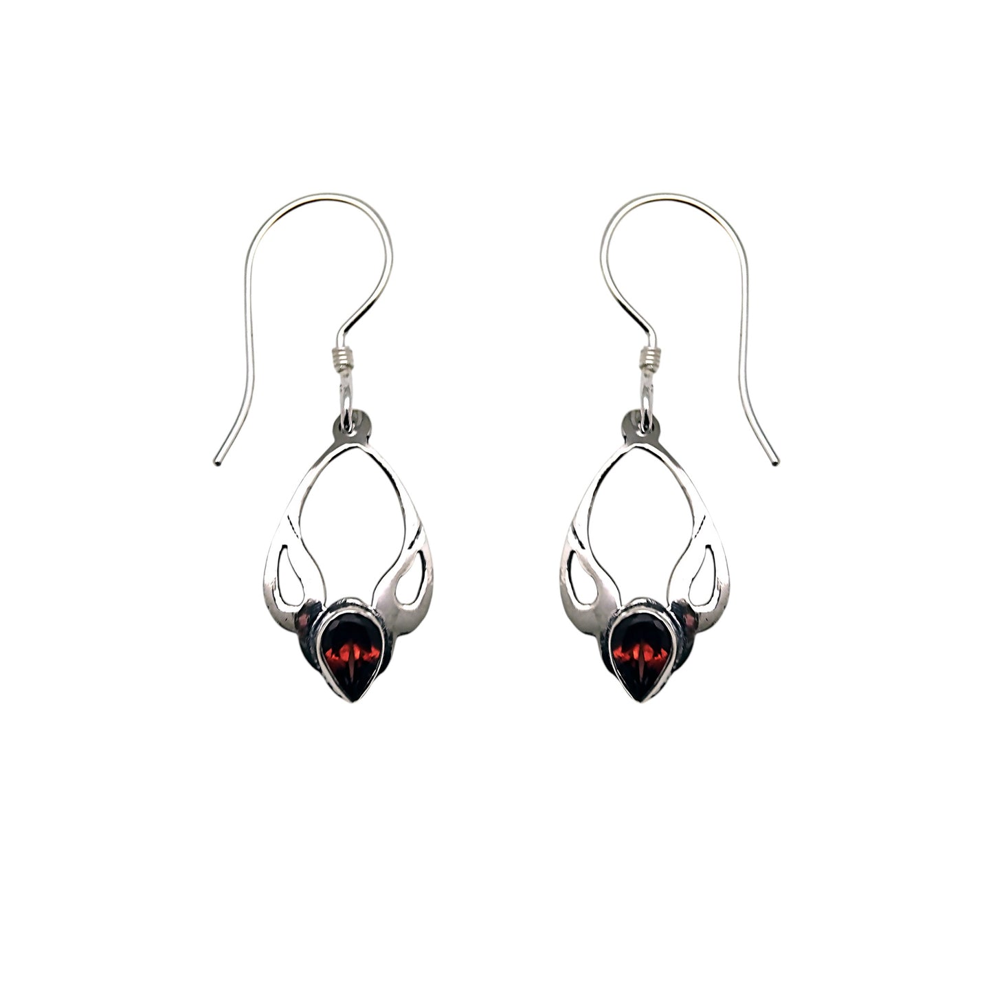 (308CGA) Silver Gemstone Earring