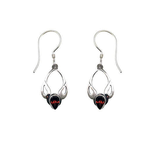 (308CGA) Silver Gemstone Earring