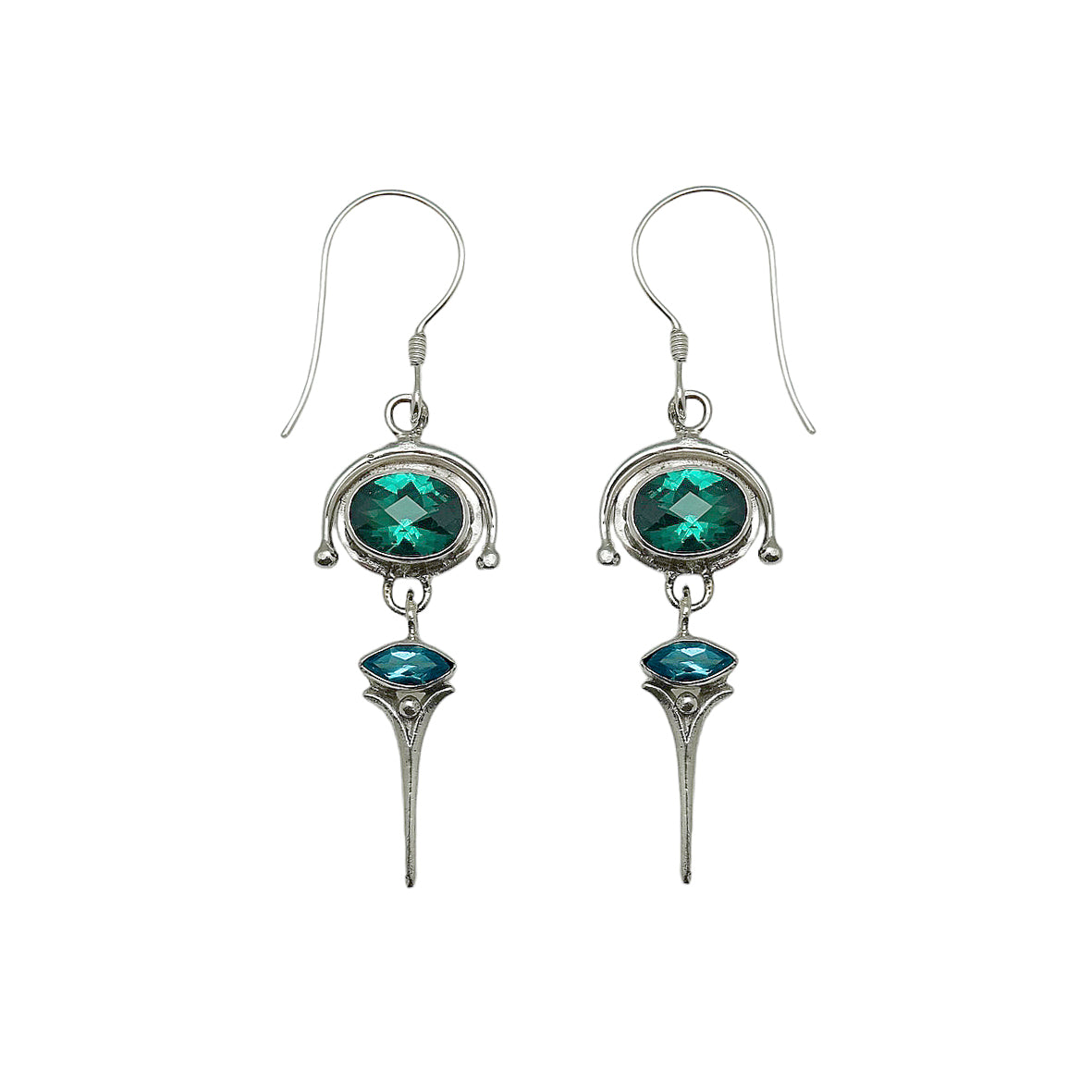 (308GQBT) Silver Multistone Earring