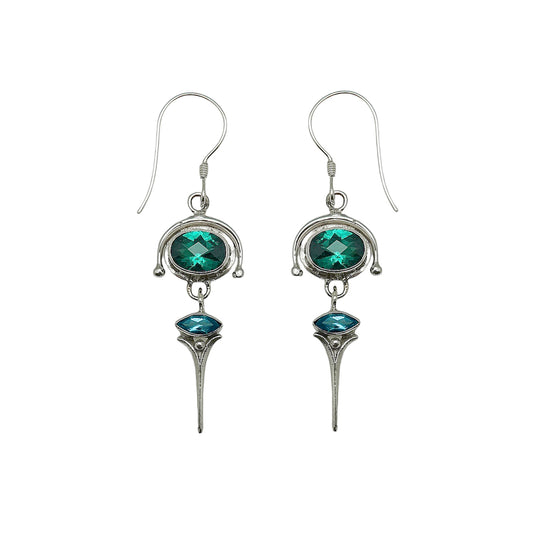 (308GQBT) Silver Multistone Earring