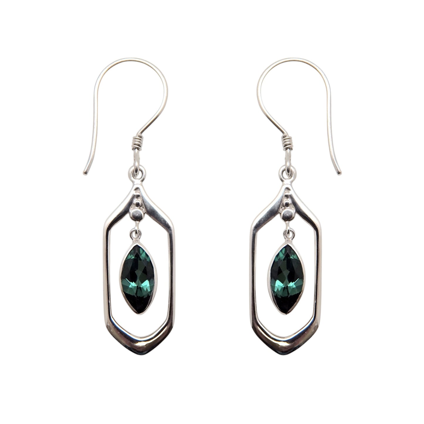 (309CGQ) Silver Gemsone Earring