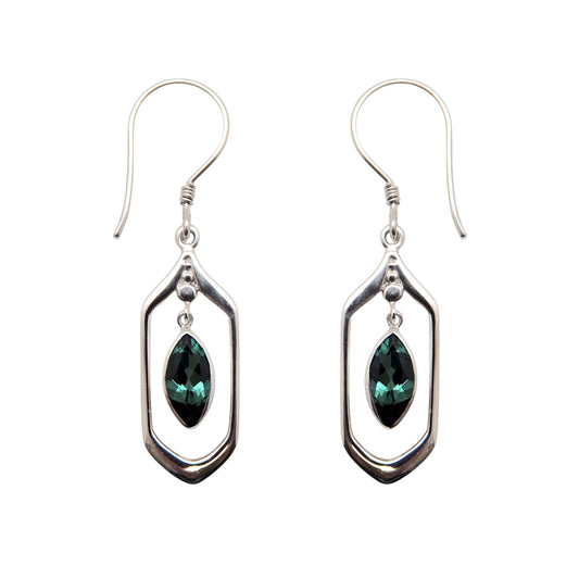 (309CGQ) Silver Gemsone Earring