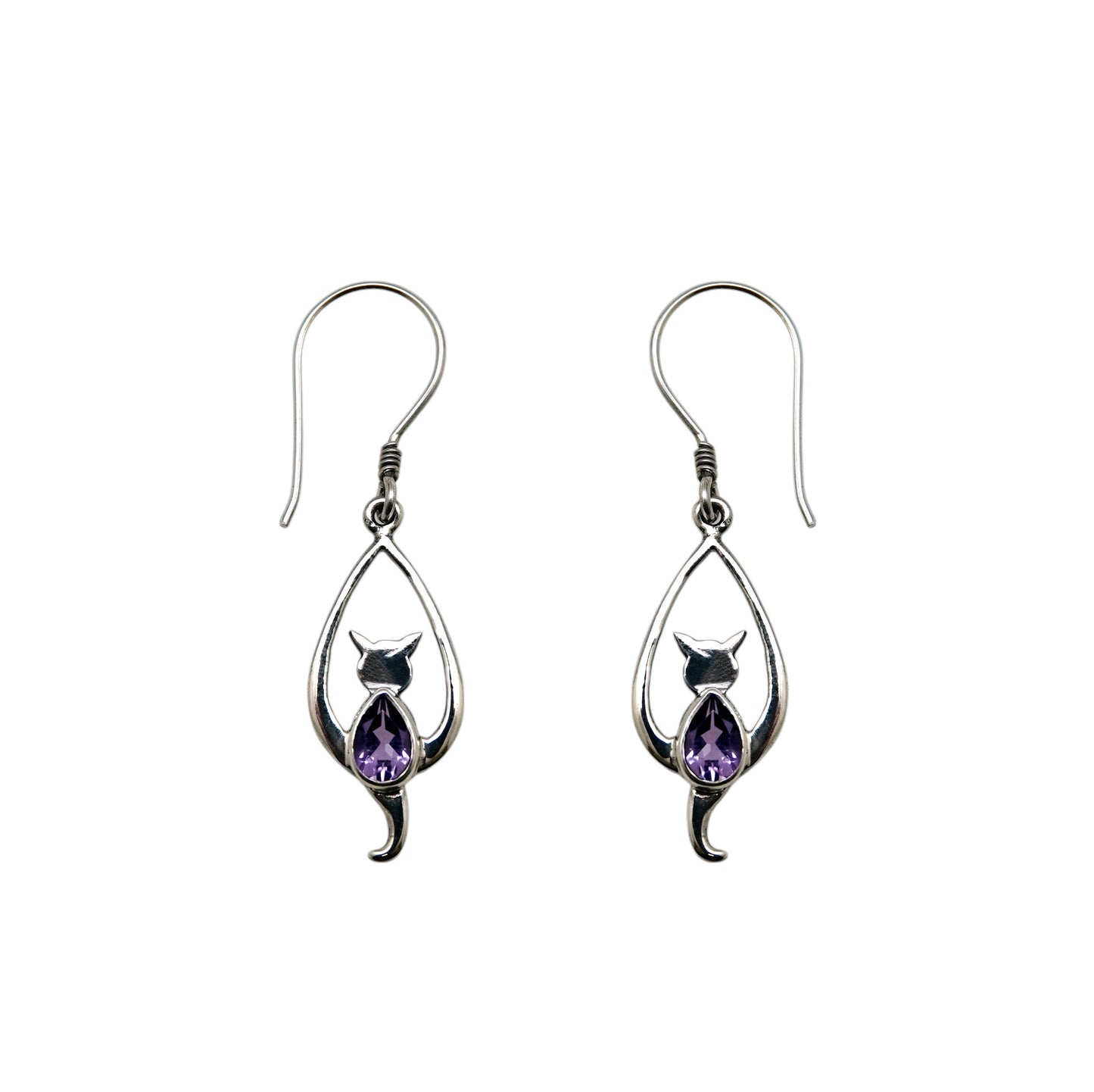 (310CAM) Silver Gemstone Earring
