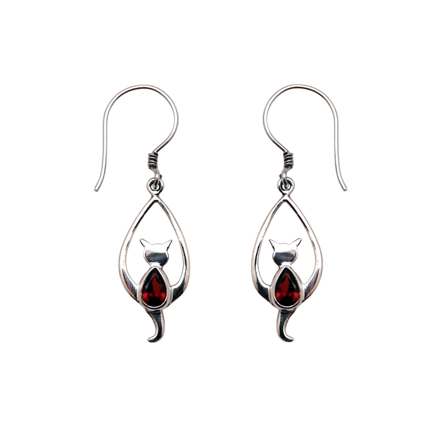(310CGA) Silver Gemstone Earring