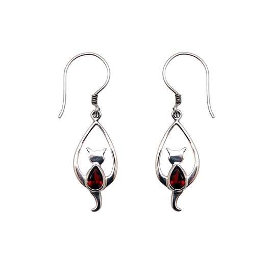 (310CGA) Silver Gemstone Earring