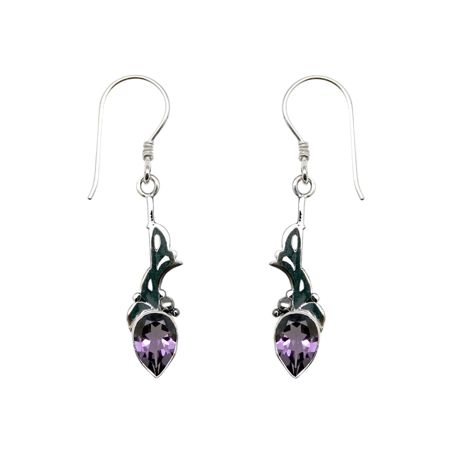 (311CAM) Silver Gemstone Earring