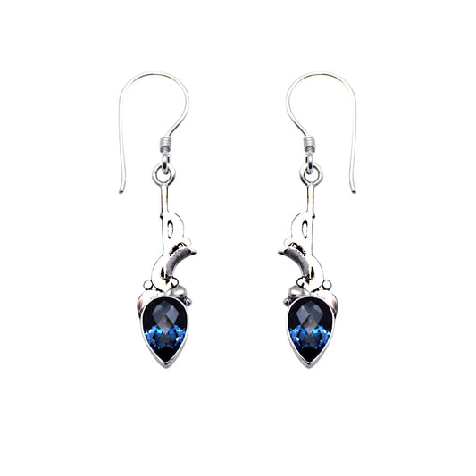 (311CBQ) Silver Gemstone Earring