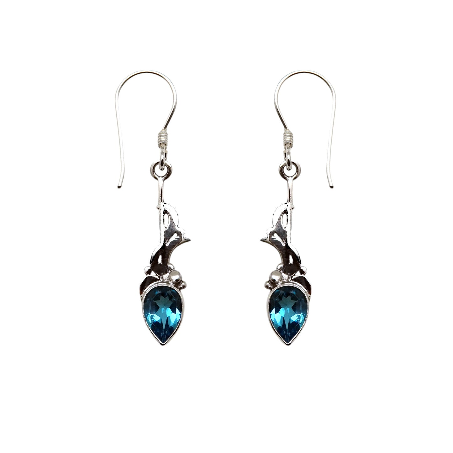 (311CBT) Silver Gemstone Earring