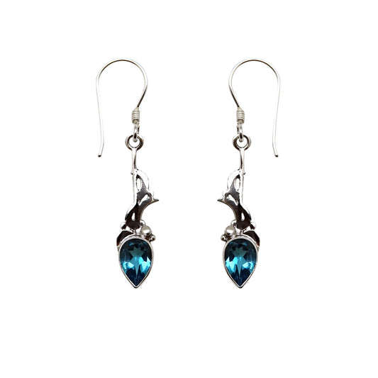 (311CBT) Silver Gemstone Earring