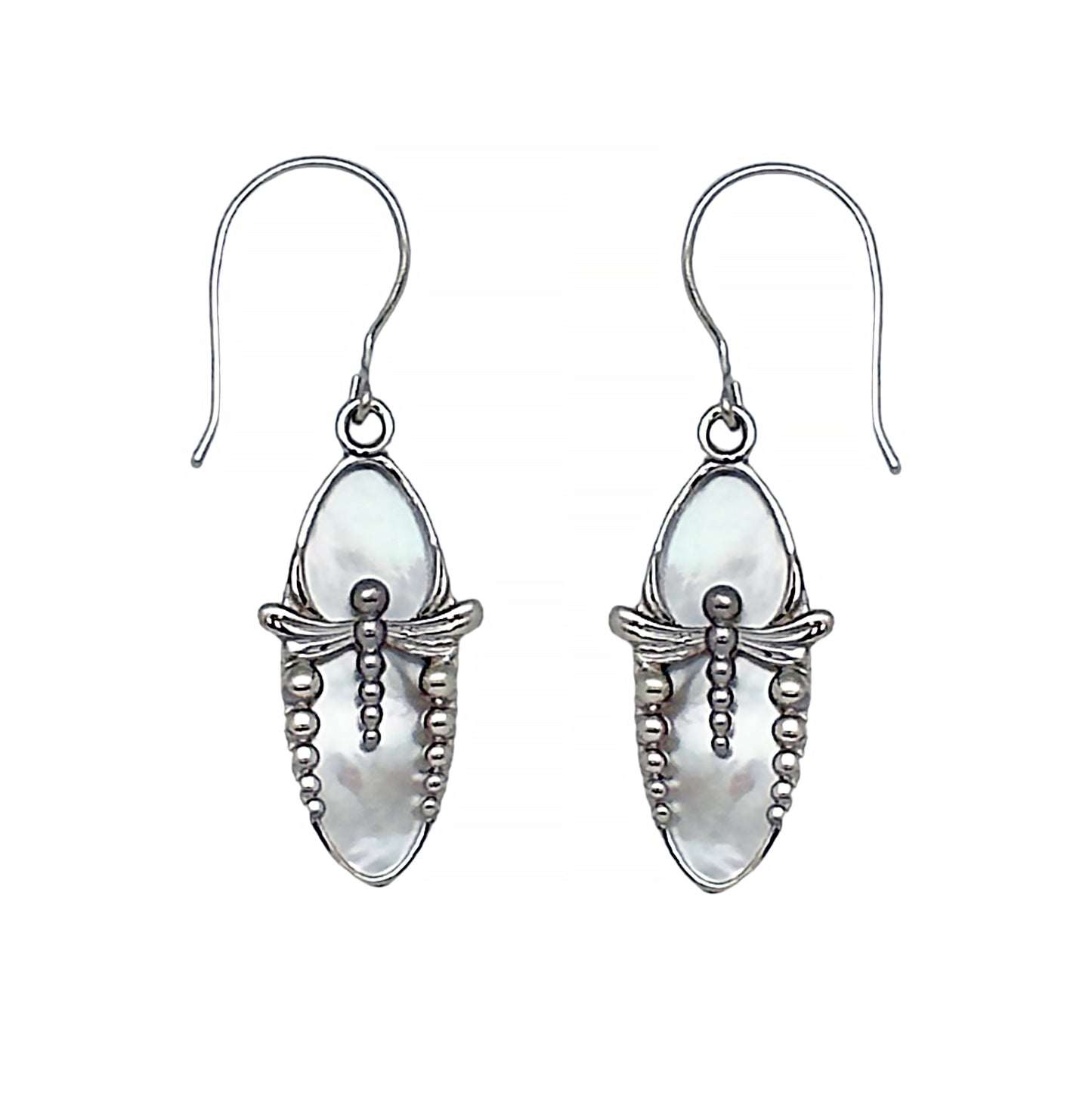 (314BMOP) Mother of pearl Dragonfly earring