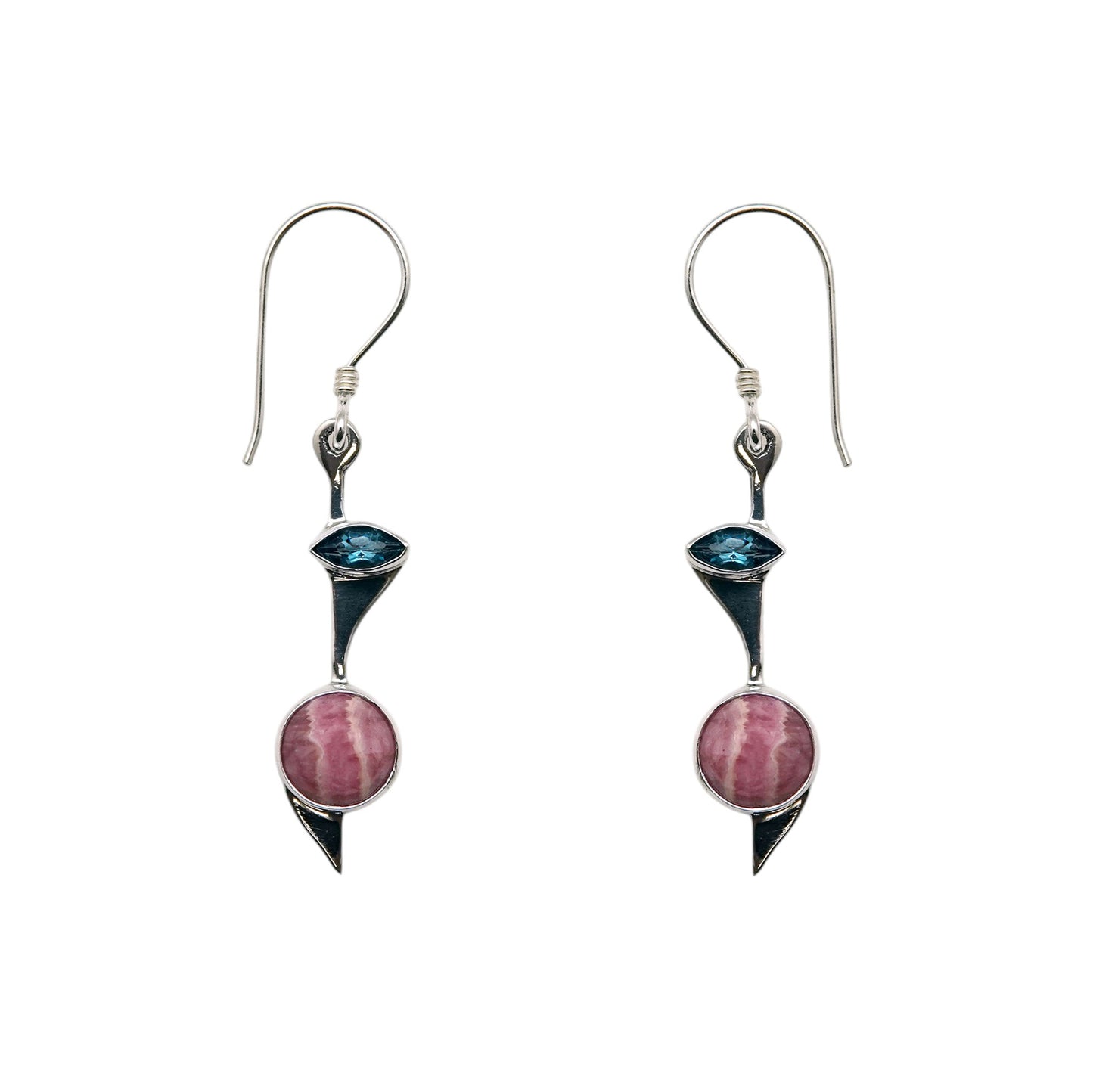 (314CBTRH) Silver Multistone Earring