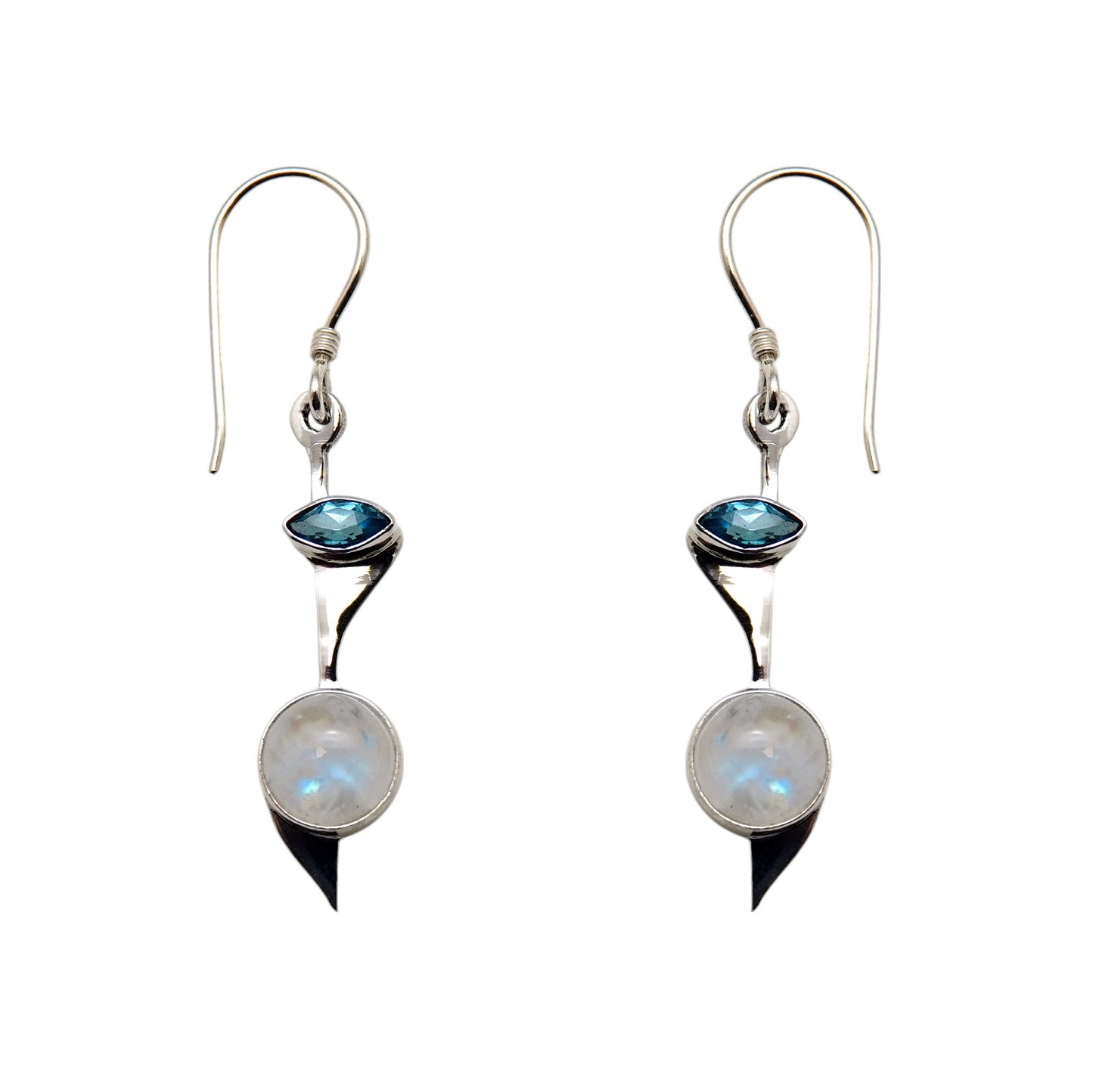 (314CBTBMS) Silver Multistone Earring
