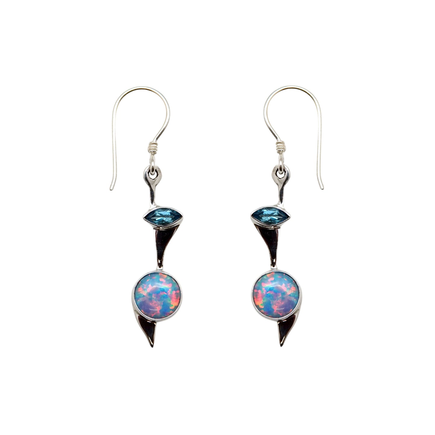 (314CBTOPSB) Silver Multistone Earring