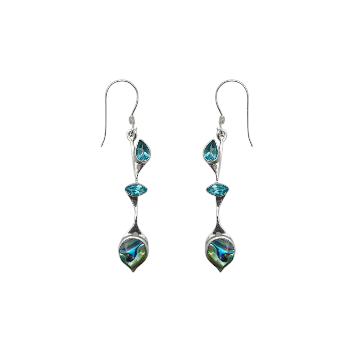 (315CBTPAUA) Silver Multistone Earring