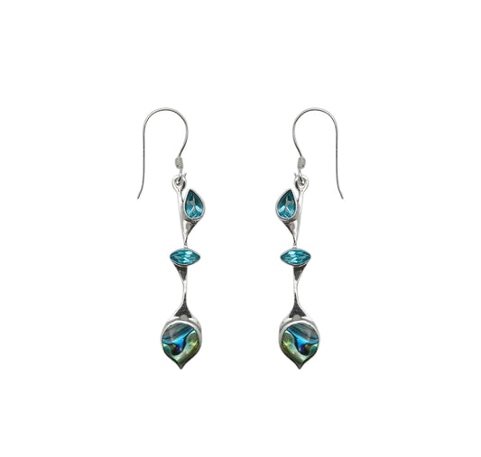 (315CBTPAUA) Silver Multistone Earring