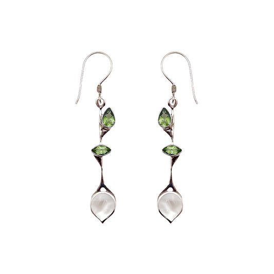 (315CPEMOP) Silver Multistone Earring