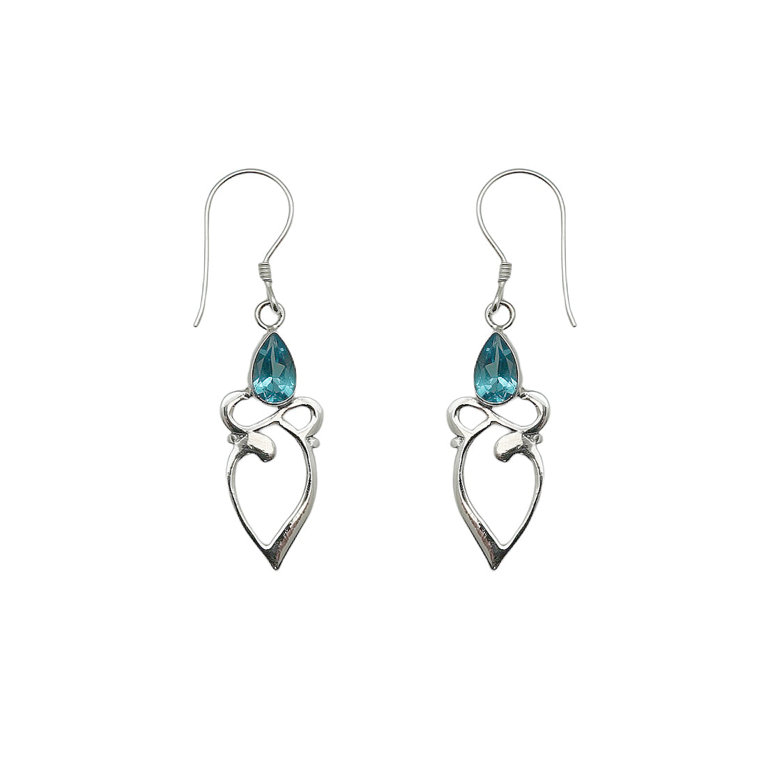 (316CBT) Silver Gemstone Earring