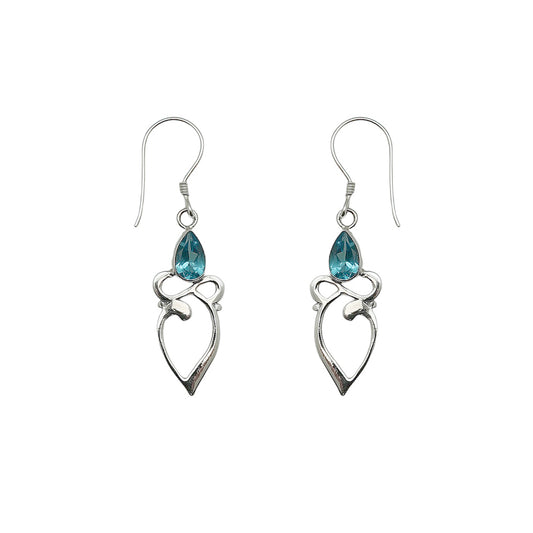 (316CBT) Silver Gemstone Earring