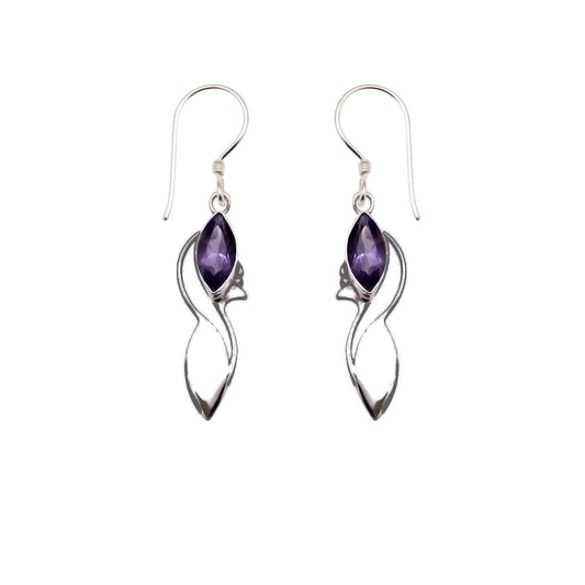 (318CAM) Silver Gemstone Earring