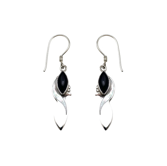 (318CONMOP) Silver Gemstone Earring