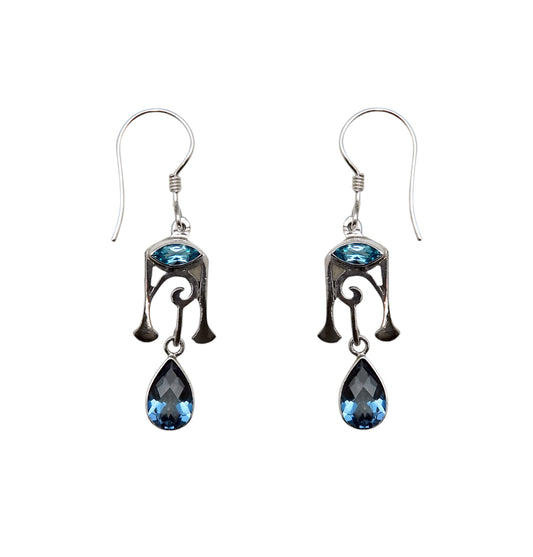 (321CBTBQ) Silver Multistone Earring