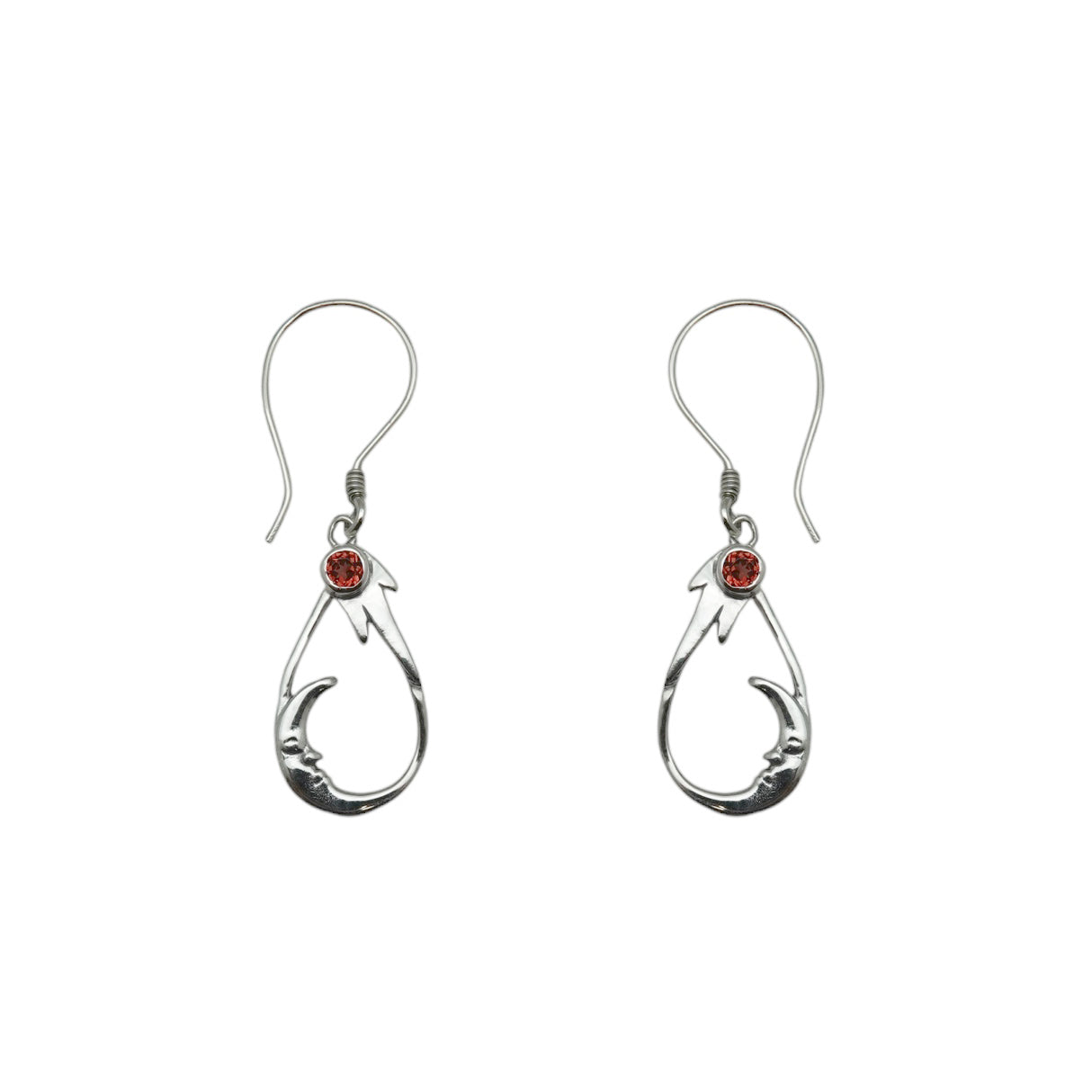 (322CGA) Silver Gemstone Earring