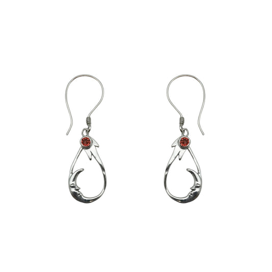 (322CGA) Silver Gemstone Earring